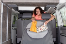 FLEXBAG Back Seat Backpack for VW T6 / T5 California Ocean / Coast / Comfortline in VW original fabric, design VW T6 